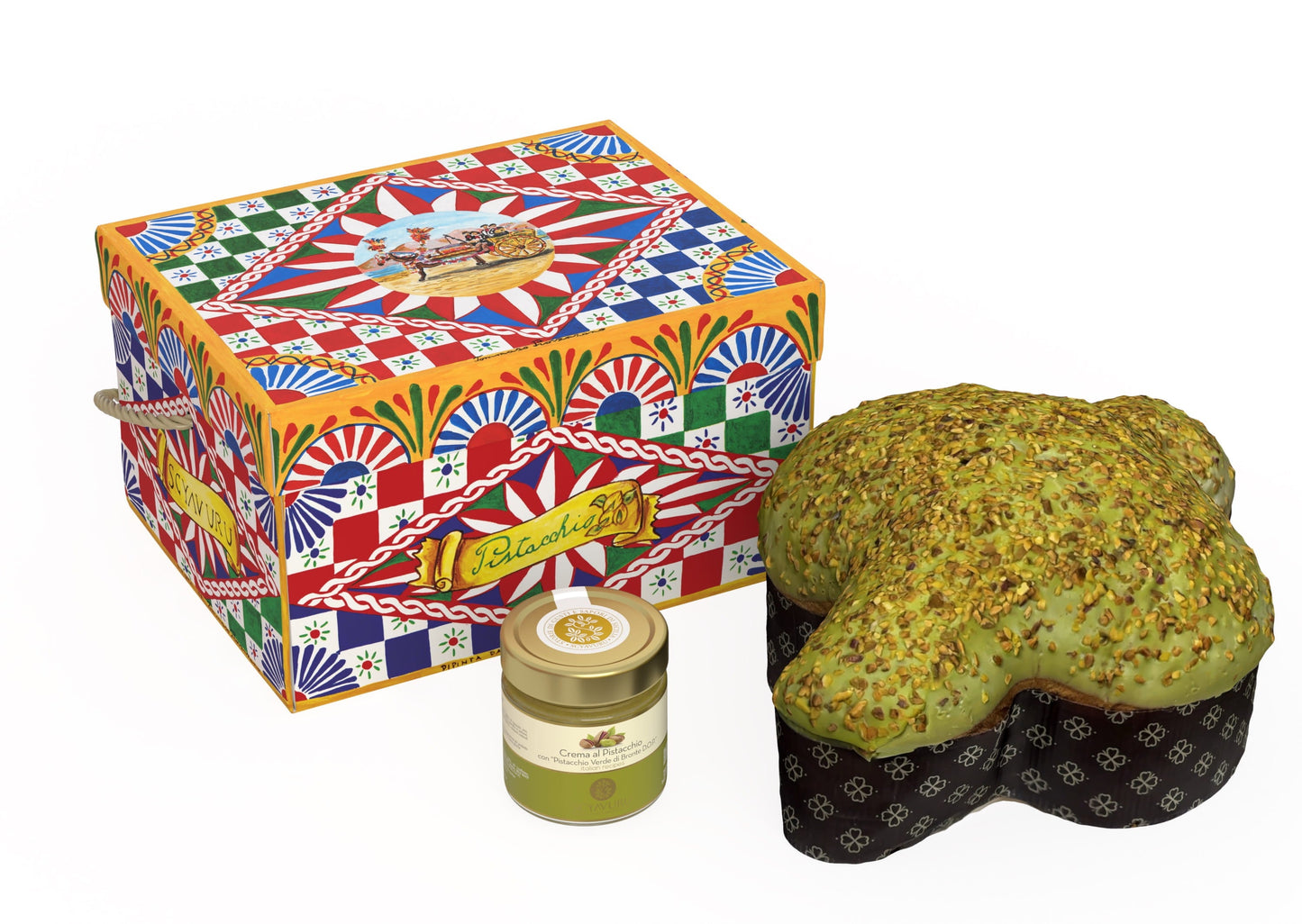 Colomba con crema spalmabile al Pistacchio